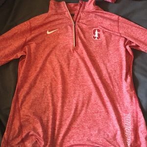 women’s stanford nike half zip